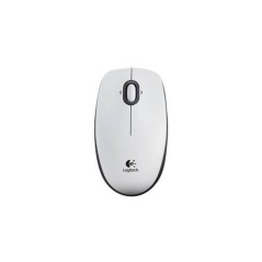 "Logitech B100 Optical Cable Mouse - Reliable Performance, Classic White Design | SKU: 5099206041288"